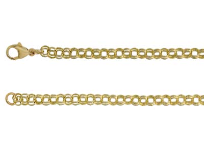 9ct Yellow Gold 4.0mm Double Round Belcher Chain 16''/40cm Hallmarked - Standard Image - 2