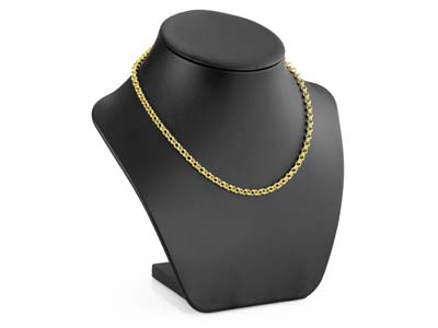 9ct Yellow Gold 4.0mm Double Round Belcher Chain 16''/40cm Hallmarked - Standard Image - 4