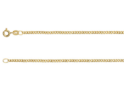 9ct Yellow Gold 1.8mm Extra Light  Flat Hollow Curb Chain 1640cm    Hallmarked