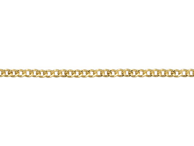 9ct Yellow Gold 1.8mm Extra Light  Flat Hollow Curb Chain 16