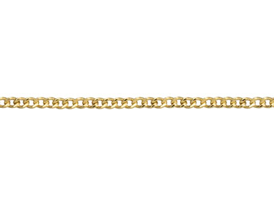 9ct Yellow Gold 1.8mm Extra Light  Flat Hollow Curb Chain 18