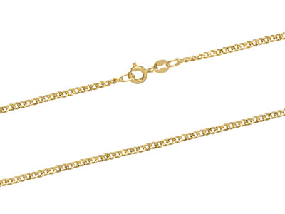 9ct Yellow Gold 1.8mm Extra Light  Flat Hollow Curb Chain 20