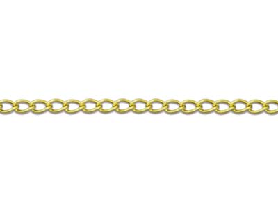 9ct Yellow Gold 1.5mm Curb Chain   16