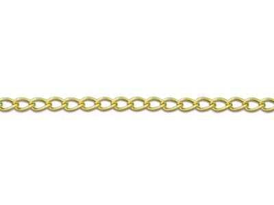 9ct Yellow Gold 1.5mm Curb Chain   18