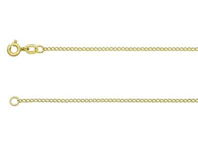 9ct Yellow Gold 1.5mm Curb Chain   20