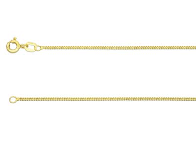 9ct Yellow Gold 1.3mm Curb Chain   1640cm Hallmarked