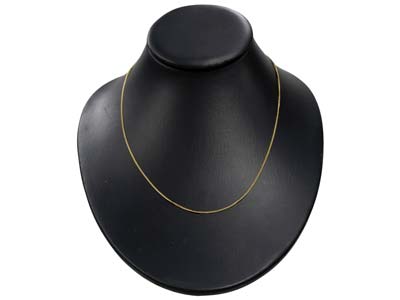 9ct Yellow Gold 1.3mm Curb Chain   22