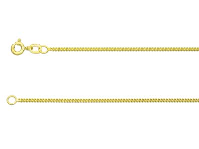 9ct Yellow Gold 1.4mm Curb Chain   18