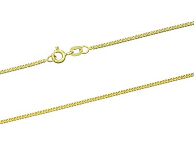 9ct Yellow Gold 1.4mm Curb Chain   18