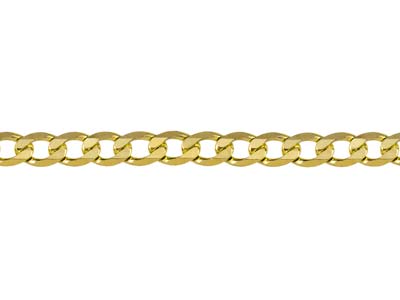 9ct Yellow Gold 3.0mm Metric Curb  Chain 16