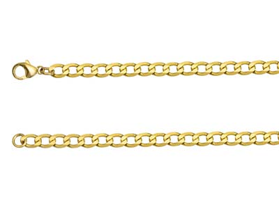 9ct Yellow Gold 4.8mm Metric Curb  Chain 16