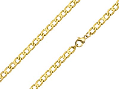 9ct Yellow Gold 4.8mm Metric Curb  Chain 18