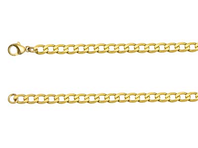 9ct Yellow Gold 4.8mm Metric Curb  Chain 18