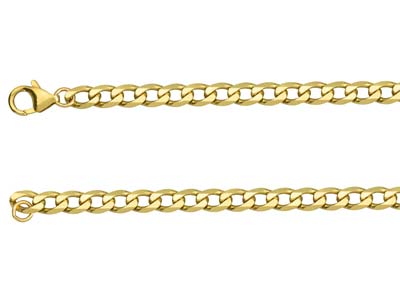 9ct Yellow Gold 5.5mm Metric Curb  Chain 16