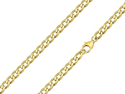 9ct Yellow Gold 5.5mm Metric Curb  Chain 18