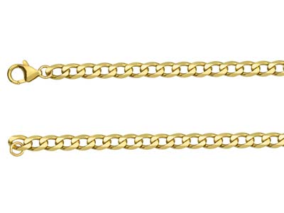 9ct Yellow Gold 5.5mm Metric Curb  Chain 18
