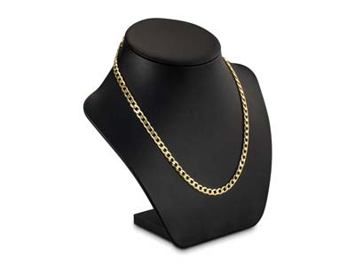 9ct Yellow Gold 5.5mm Metric Curb  Chain 18