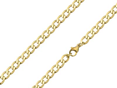 9ct Yellow Gold 5.7mm Metric Curb  Chain 16