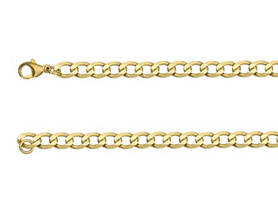 9ct Yellow Gold 5.7mm Metric Curb  Chain 16