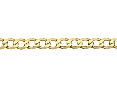 9ct Yellow Gold 5.7mm Metric Curb  Chain 16