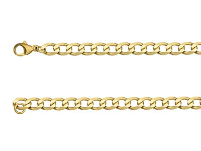 9ct Yellow Gold 5.7mm Metric Curb  Chain 18
