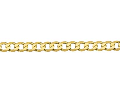 9ct Yellow Gold 6.5mm Metric Curb  Chain 16