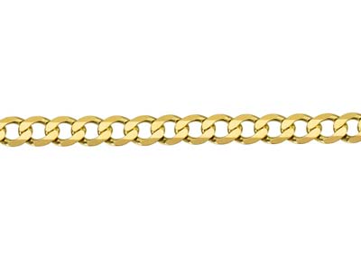 9ct Yellow Gold 6.5mm Metric Curb  Chain 18