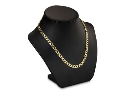 9ct Yellow Gold 6.5mm Metric Curb  Chain 18