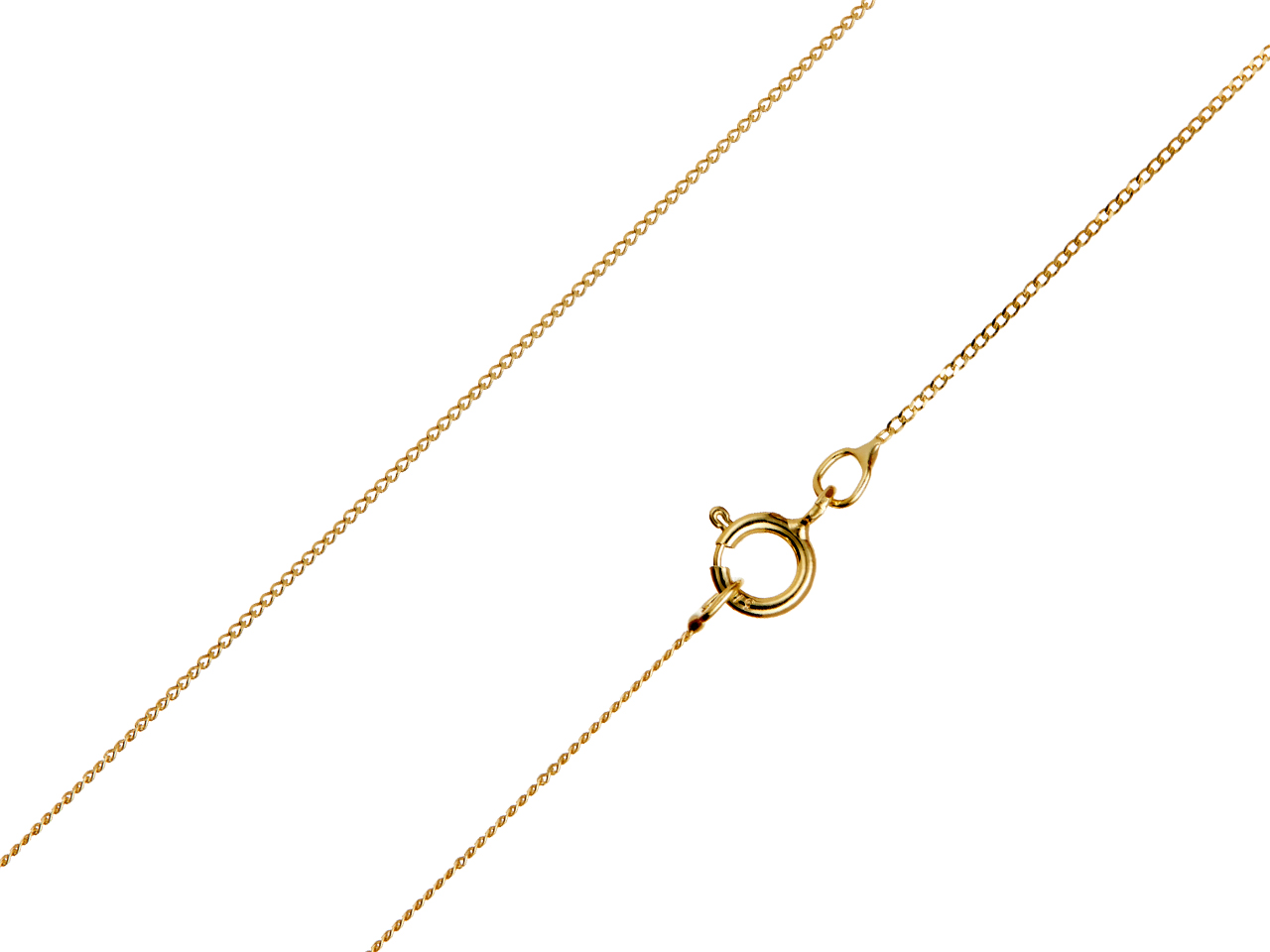 9ct Yellow Gold CURB Chain Necklace 16–24" Italian Made Diamond Cut Sparkle