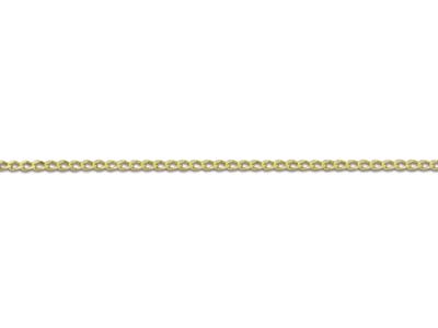 9ct Yellow Gold 0.5mm Diamond Cut  Curb Chain 18