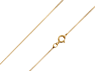 9ct Yellow Gold 0.7mm Diamond Cut  Curb Chain 1640cm Unhallmarked