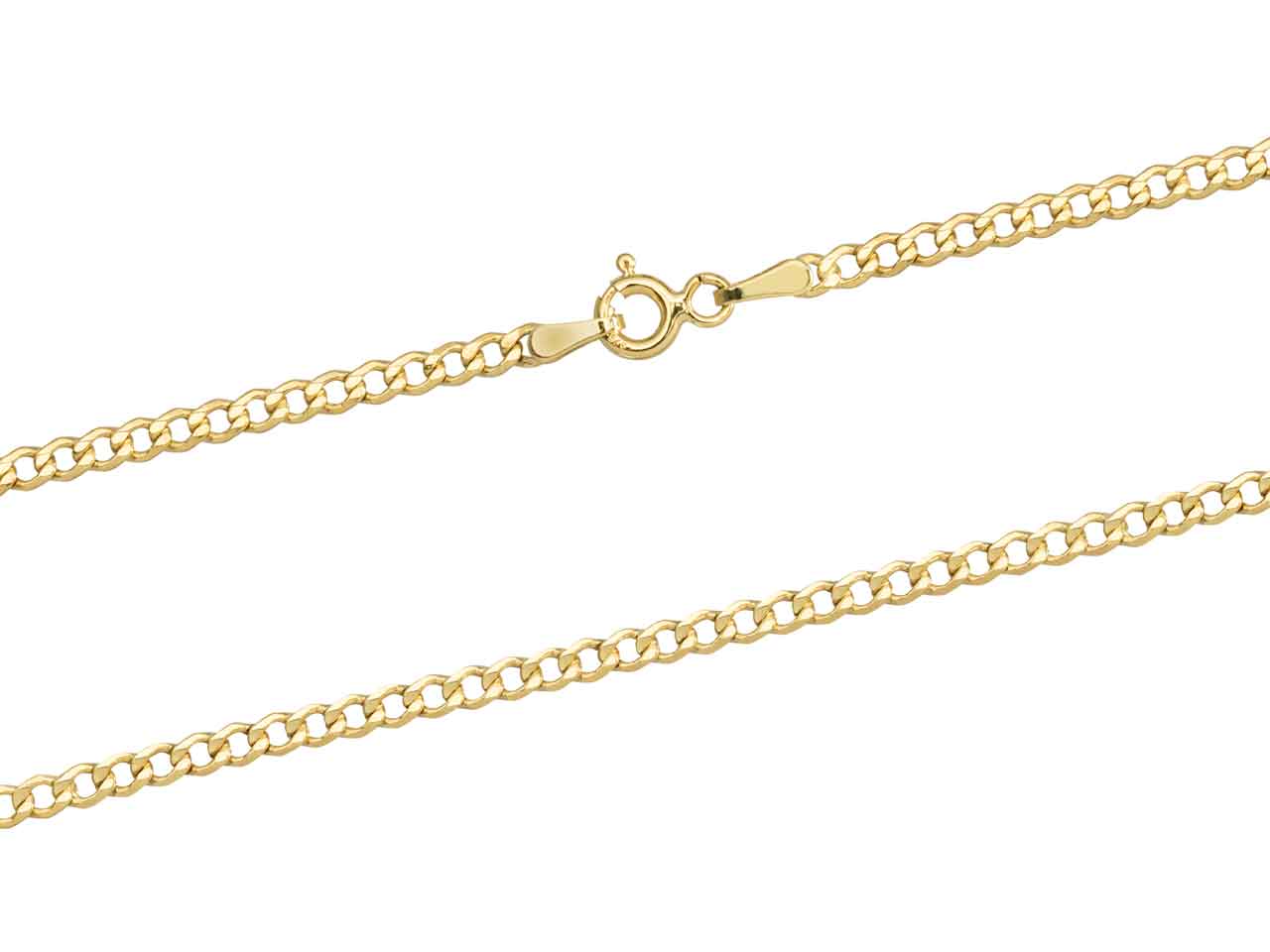 9ct Yellow Gold CURB Chain Necklace - 2.6mm 3.3mm 18 20 inch HALLMARK