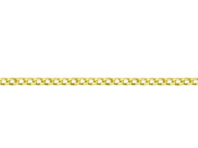 9ct Yellow Gold 0.5mm Extendable   Diamond Cut Curb Chain             16-18