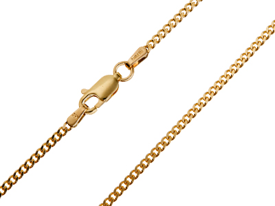 9ct Yellow Gold 1.8mm Diamond Cut  Curb Chain 1640cm Hallmarked