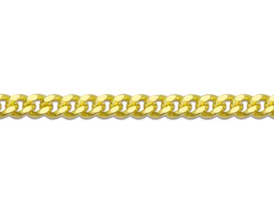 9ct Yellow Gold 2.1mm Diamond Cut  Curb Chain 24