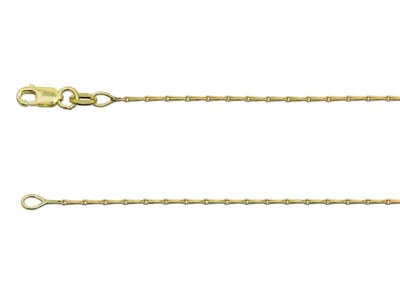 9ct Yellow Gold 1mm Barleycorn     Chain 1845cm Hallmarked