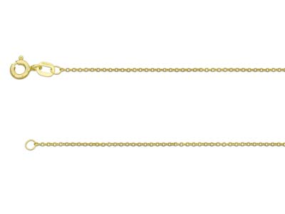 9ct Yellow Gold 1.0mm Cable Chain  16