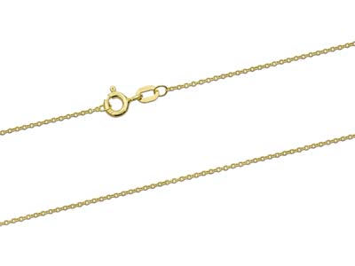 9ct Yellow Gold 1.0mm Cable Chain  16