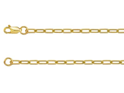 9ct Yellow Gold 2.5mm Square Long   Trace Bracelet 7.5