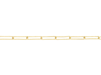 9ct Yellow Gold 1.7mm Diamond Cut Extra Light Paperclip Trace Chain 18''/45cm Hallmarked - Standard Image - 3