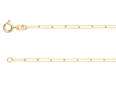 9ct Yellow Gold 2.3mm Diamond Cut   Wire Long Link Extra Light          Paperclip Chain 2050cm Hallmarked