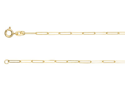 9ct Yellow Gold 2.3mm Long Link    Extra Light Paperclip Chain        18