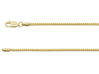 9ct Yellow Gold 1.4mm Franco Chain 1845cm Hallmarked