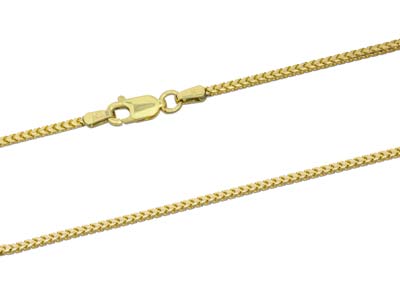 9ct Yellow Gold 1.4mm Franco Chain 18