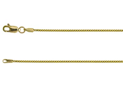 9ct Yellow Gold 1.2mm Franco Chain 16
