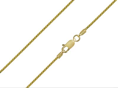 9ct Yellow Gold 1.2mm Franco Chain 1845cm Hallmarked