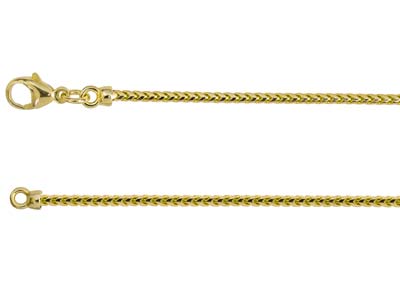 9ct Yellow Gold 1.9mm Franco Chain 18