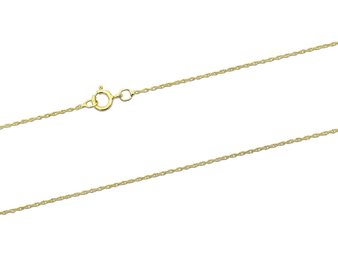 9ct Yellow Gold 0.5mm Rope Chain, 45cm (18