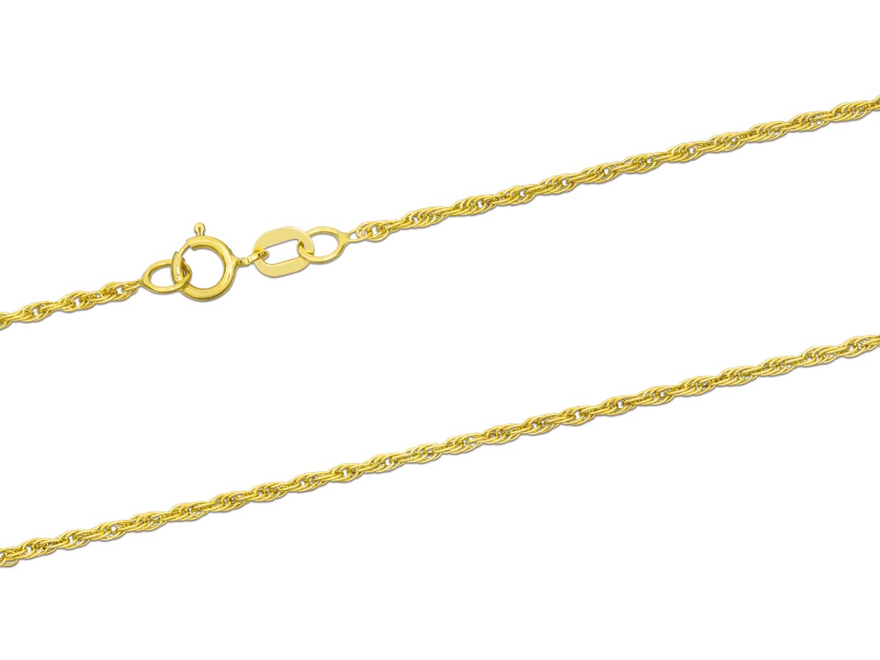 9ct Yellow Gold Rope Necklace 16–20" Italian Made Chain