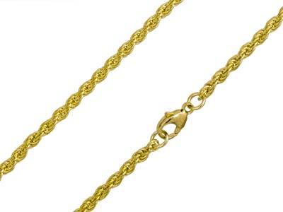 9ct Yellow Gold 3.0mm Solid Rope   Chain 1640cm Hallmarked
